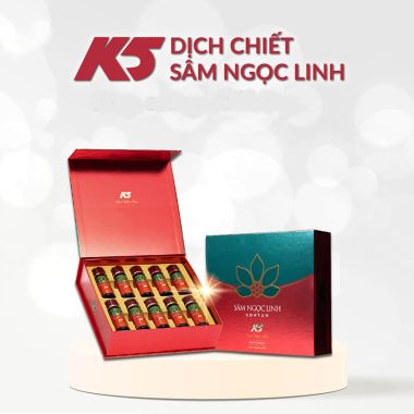 Dịch Chiết Sâm Ngọc Linh Kon Tum K5 (Hộp 10 Chai)